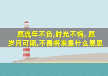 愿流年不负,时光不悔, 愿岁月可期,不畏将来是什么意思